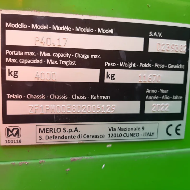 17m Telehandler Merlo P40.17 2022